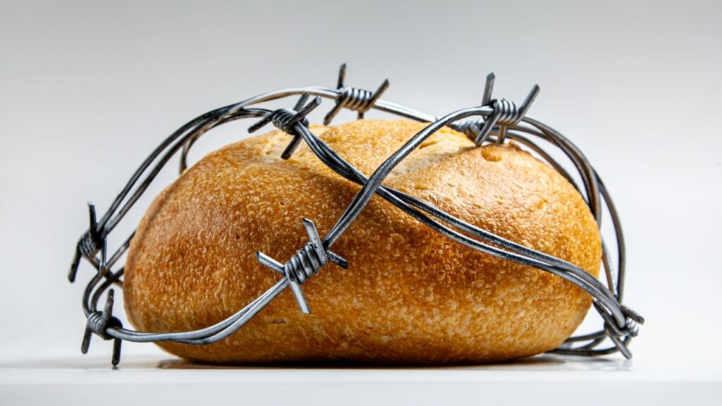 Hard Roll Wrapped in Barbed Wire