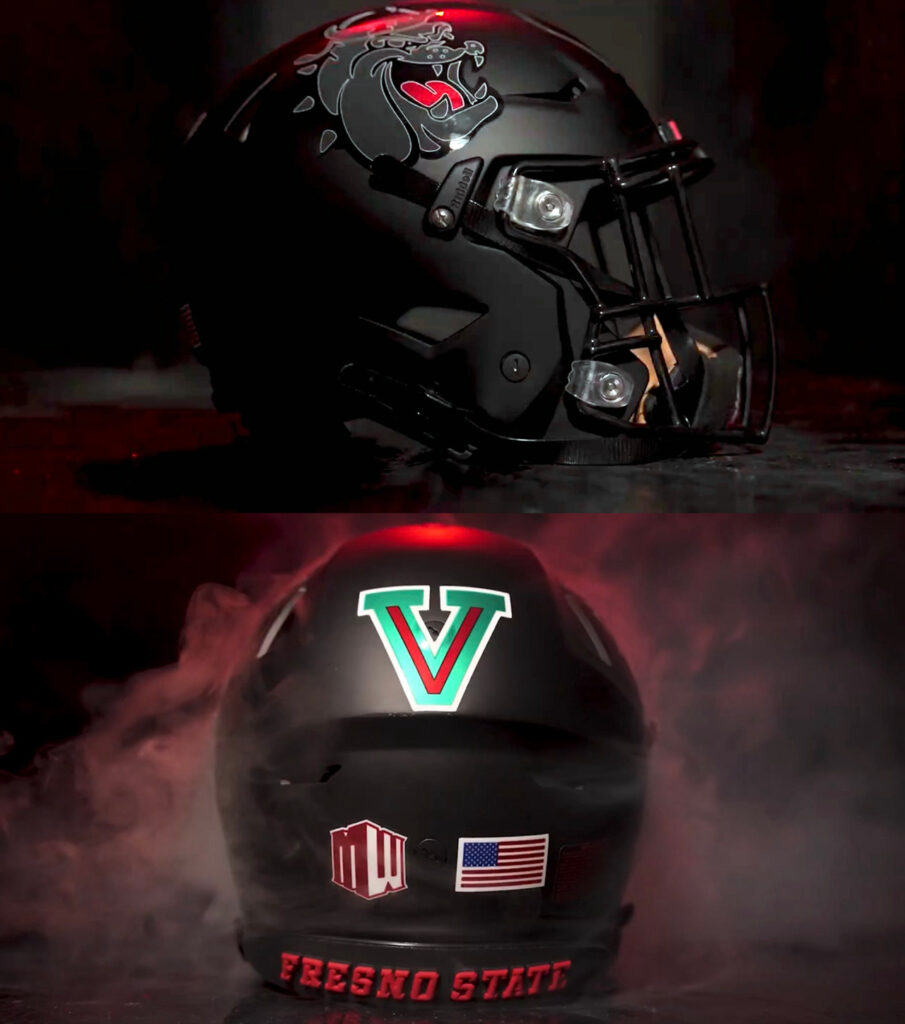 Fresno State Bulldogs Football BlackOut black helmet