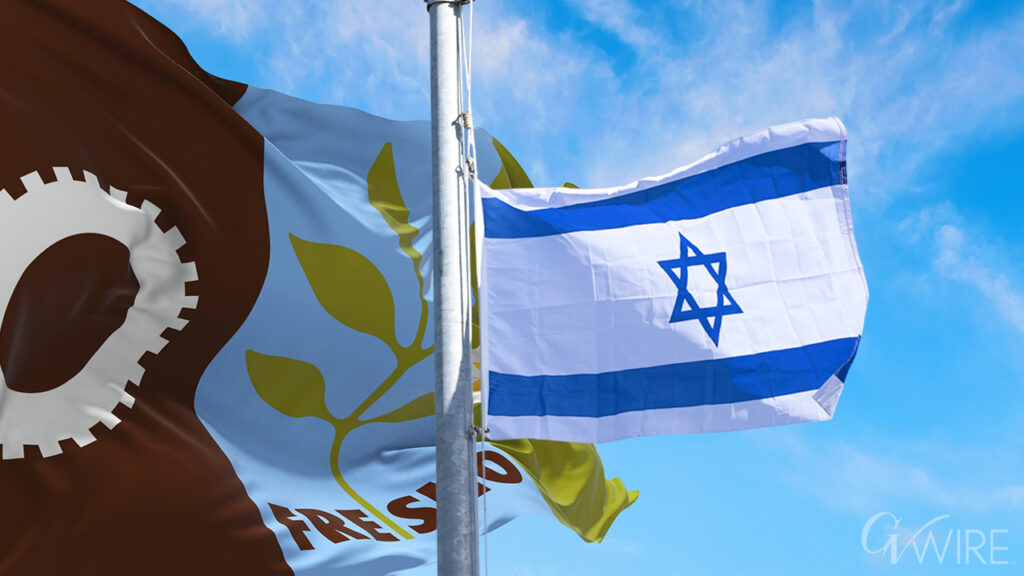 Fresno and Israel flags