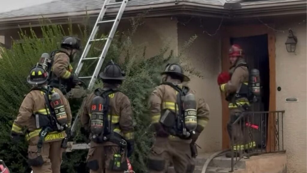 Fresno firefighters responded to a vacant home fire on the 1200 block of W. Vassar Avenue on Monday, Oct. 13, 2025, causing extensive damage but no injuries. (Fresno FD)