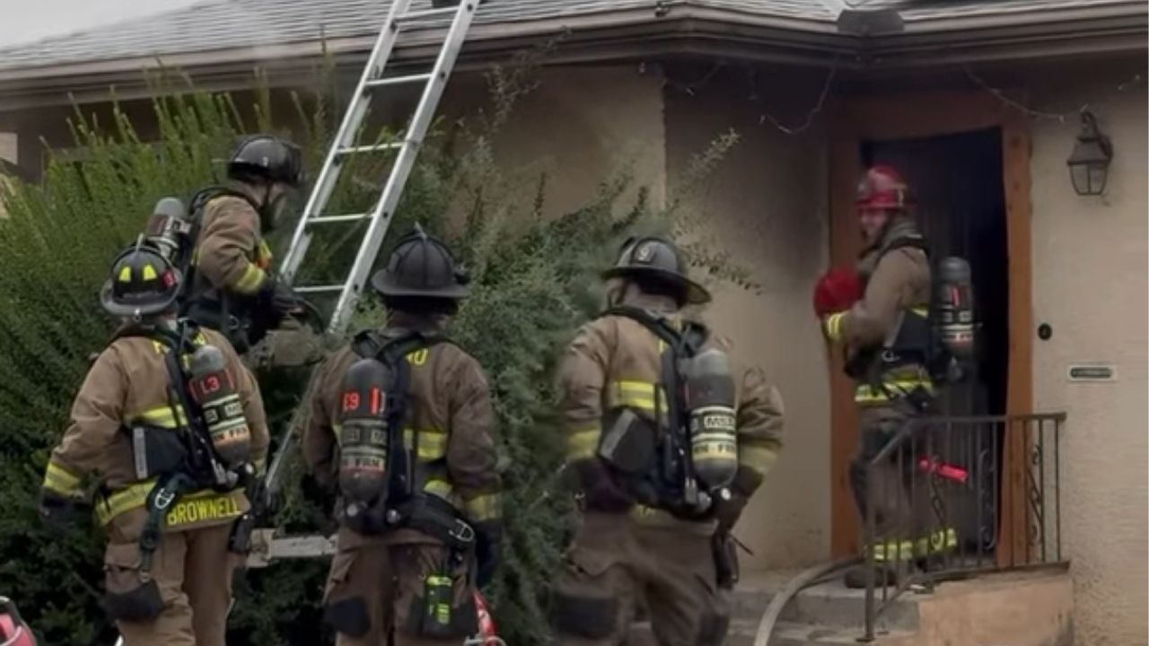Fresno firefighters responded to a vacant home fire on the 1200 block of W. Vassar Avenue on Monday, Oct. 13, 2025, causing extensive damage but no injuries. (Fresno FD)