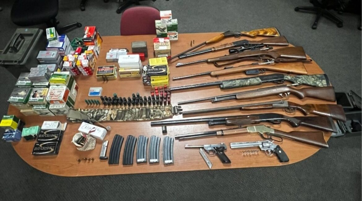 Kern County deputies uncovered chop shops, stolen property, firearms, and a marijuana grow in a series of arrests. (Kern County SO)