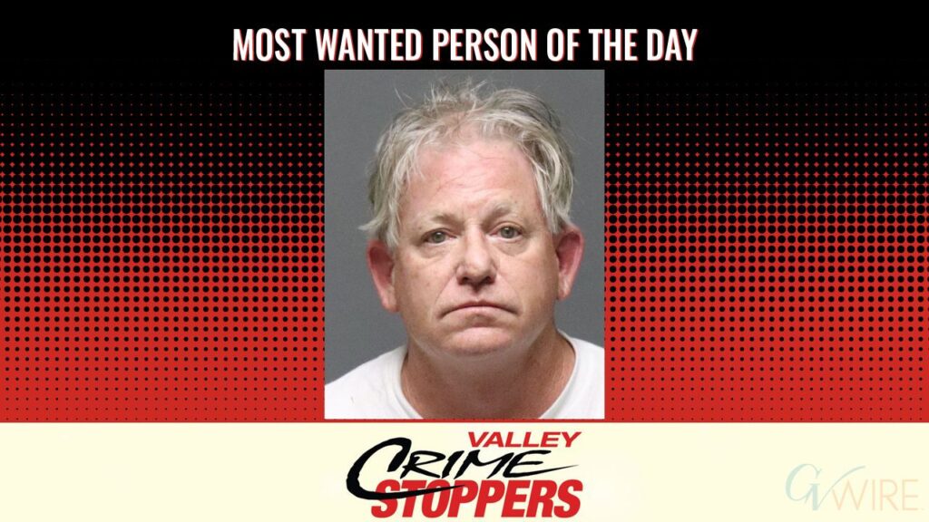Kevin Walter Skavdahl is Valley Crime Stoppers' Most Wanted Person of the Day for Oct. 1, 2025. (Valley Crimes Stoppers)