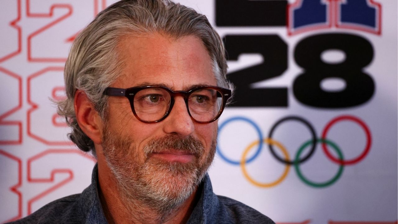 LA28 Chairperson and President Casey Wasserman attends a press conference held by the International Olympic Committee Coordination Commission for the Los Angeles 2028 Olympic and Paralympic Games at UCLA, Los Angeles, California, U.S., November 14, 2024. (Reuters/Daniel Cole)