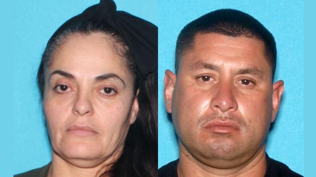 Laura Castillo (left) and Joey Fernandez have been arrested in connection with the Sept. 28 fatal stabbing of Alejandro Garcia in southeast Fresno, police said. (Fresno PD)