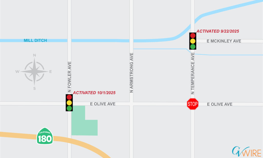 Locator Map Traffic Light Temperance McKinley Olive Fowler Stop Sign Temperance Olive