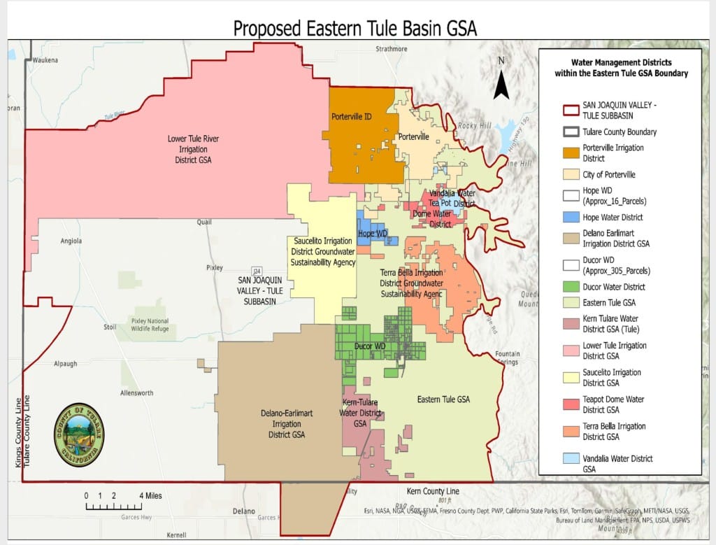 Map of Proposed Tule East GSA 