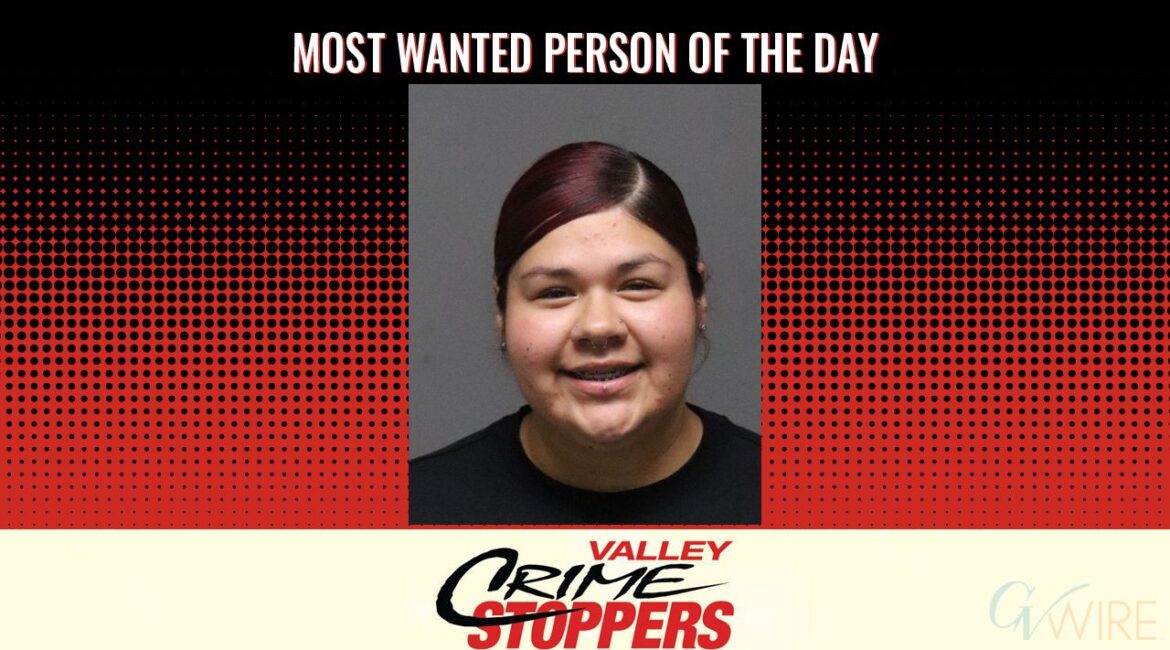 Megan Elizabeth Montijo is Valley Crime Stoppers' Most Wanted Person of the Day for Oct. 23, 2025. (Valley Crimes Stoppers)