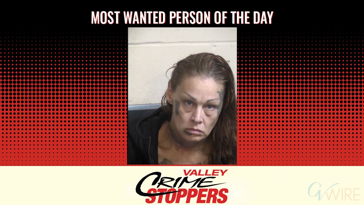 Michelle Elizabeth Daugherty is Valley Crime Stoppers' Most Wanted Person of the Day for Oct. 28 2025. (Valley Crimes Stoppers)