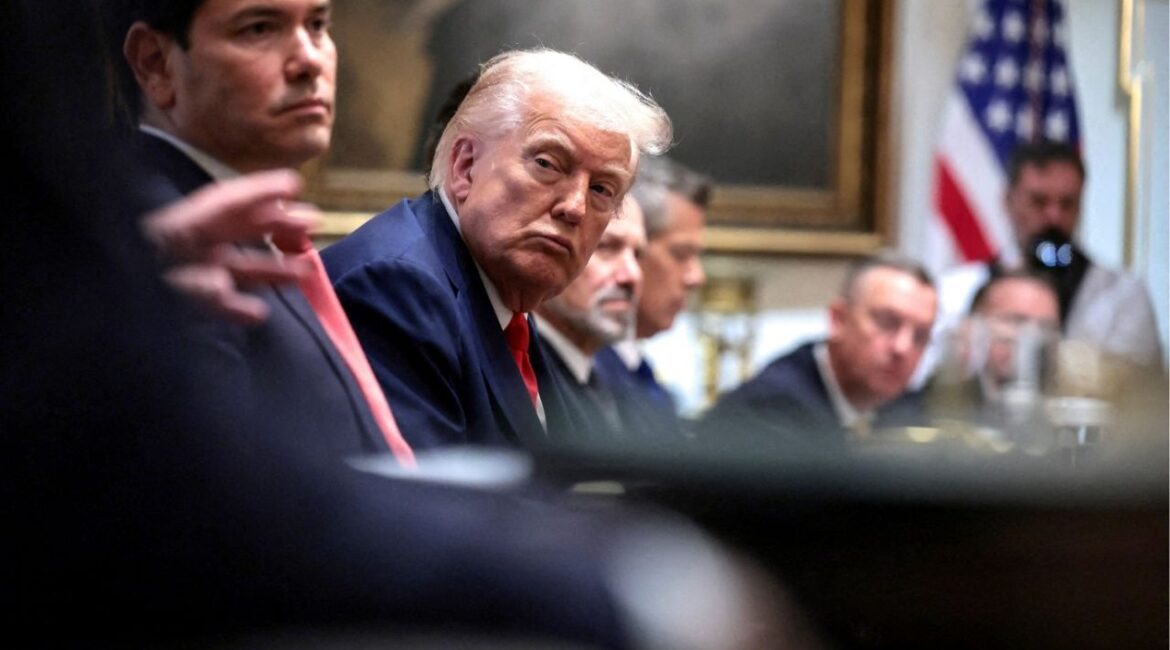 President Donald Trump and Secretary of State Marco Rubio attend a cabinet meeting at the White House, in Washington, D.C., U.S., October 9, 2025. (Reuters File)