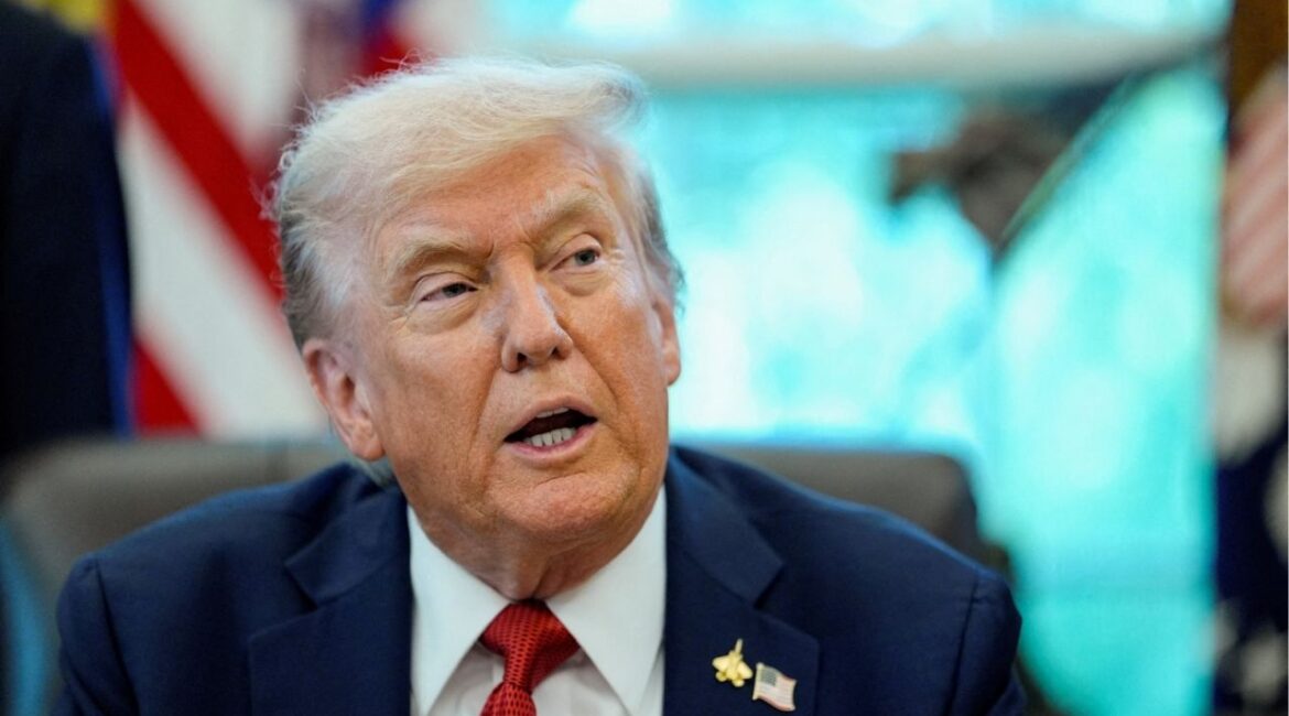 President Donald Trump delivers remarks during an event to sign an executive order authorizing the construction an access road to the Ambler mining district in Alaska, at the White House, in Washington, D.C., U.S., October 6, 2025. (Reuters/Kent Nishimura)