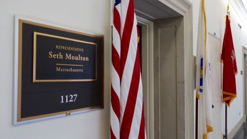 Rep. Seth Moulton (D-Mass.) said he will return more than $35,000 in AIPAC donations and refuse future contributions as he launches a primary challenge against Sen. Ed Markey. (Shutterstock)