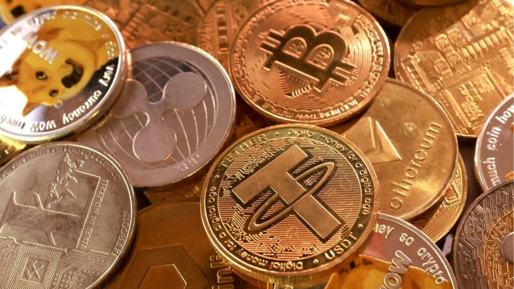 Representation of cryptocurrencies are seen in this illustration taken September 10, 2025. (Reuters File)