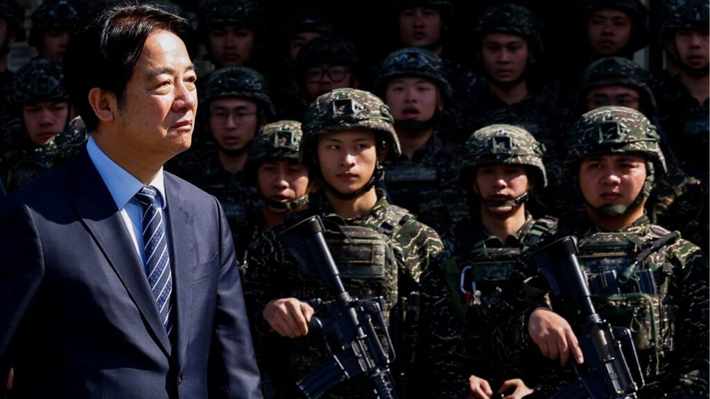 Taiwan's President Lai Ching-te pays a visit to Songshan airbase in Taipei, Taiwan March 21, 2025. (Reuters/Ann Wang)