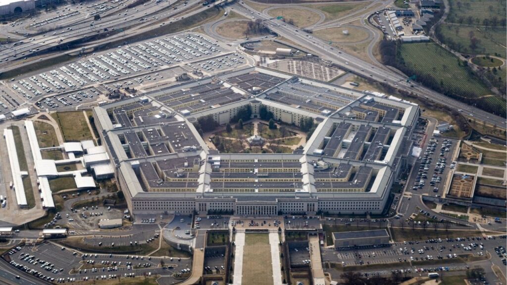 The Pentagon is seen from the air in Washington, D.C., U.S., March 3, 2022. (Reuters File)