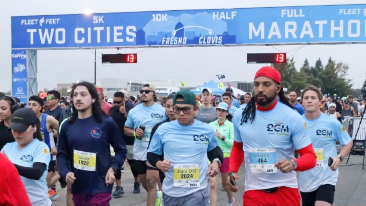 The Two Cities Marathon & Half returns Sunday, Nov. 2, 2025, with new routes, major road closures, and a weekend of racing through Fresno and Clovis. (Facebook/Two Cities Marathon)