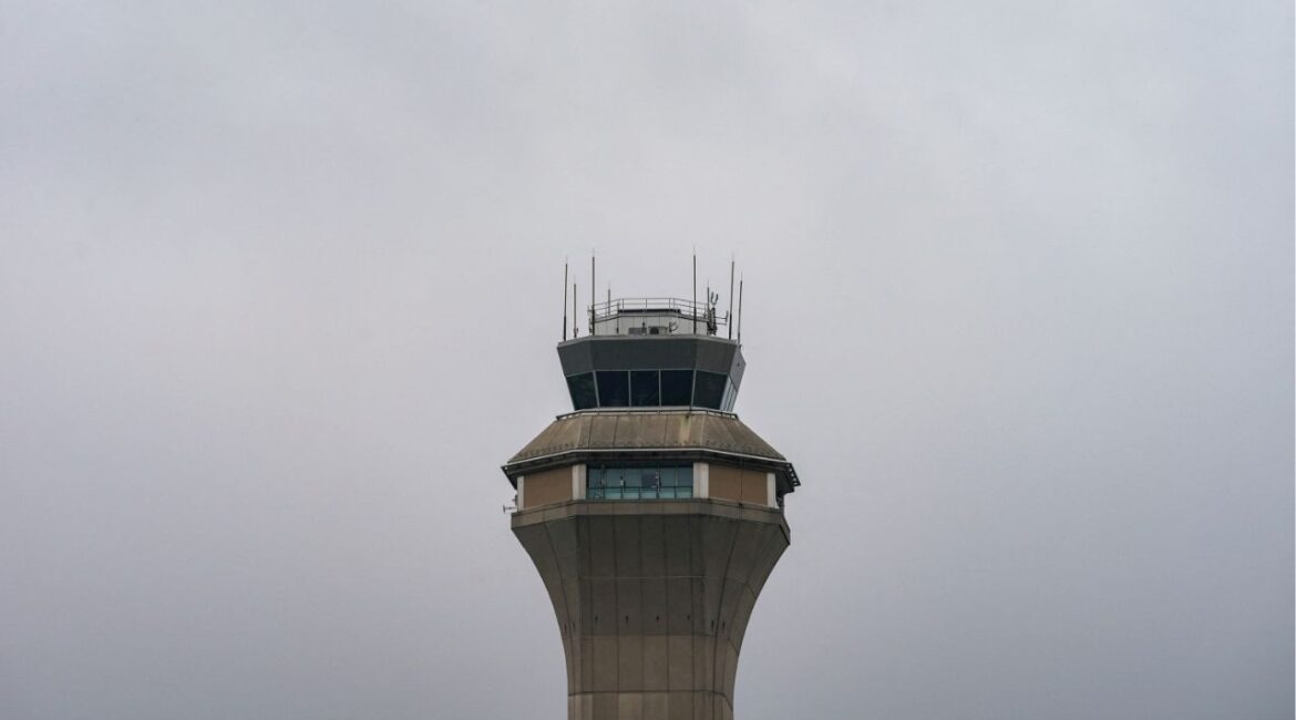 The air traffic control tower at Newark Liberty International Airport is seen in Newark, New Jersey, U.S., May 9, 2025. (Reuters File)