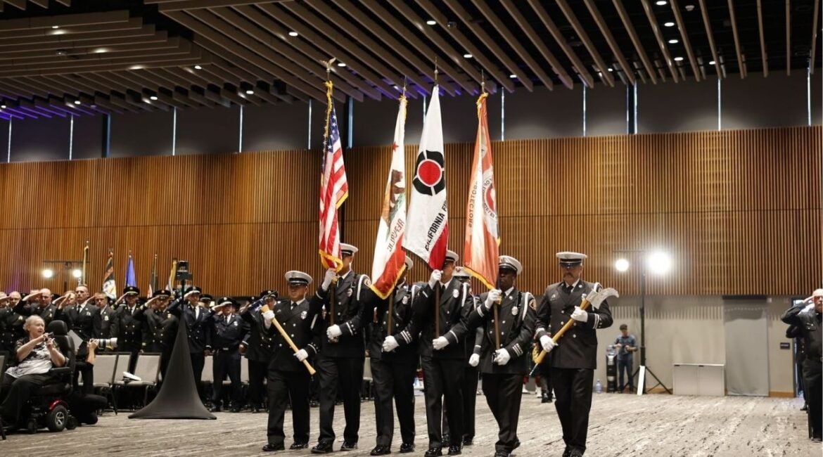 Two Fresno County firefighters and one Kern County firefighter were among 30 honored Saturday at the Annual California Firefighters Memorial in Sacramento, recognizing those who died in the line of duty and adding their names to the expanded Memorial Wall.(California Fire Foundation)