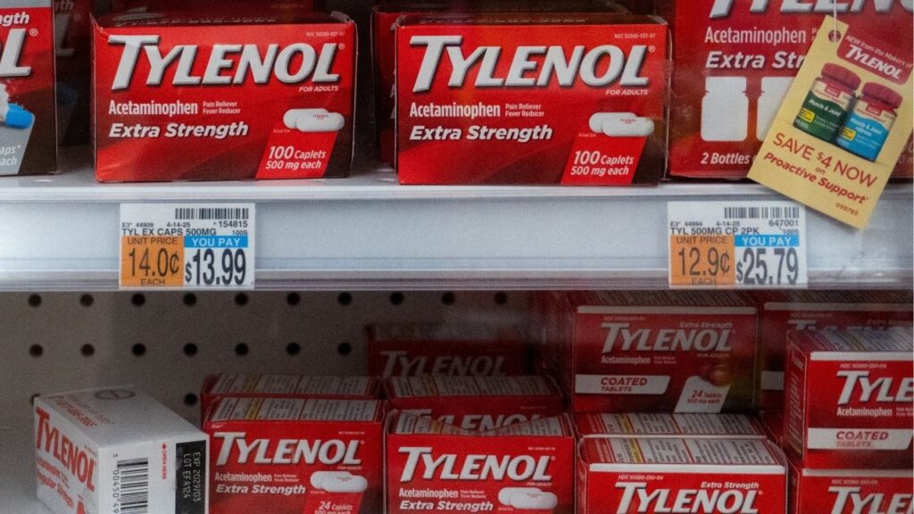 Tylenol is displayed for sale at a pharmacy in New York City, New York, U.S., September 5, 2025. (Reuters/Kylie Cooper)