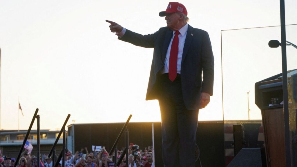 U.S. President Donald Trump gestures on the day he attends an event hosted by America250 in Des Moines, Iowa, U.S., July 3, 2025. (Reuters File)