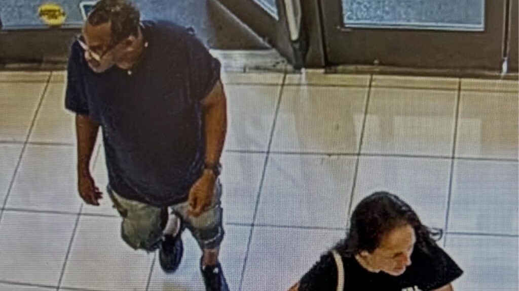 Visalia police are seeking two suspects accused of stealing an entire Michael Kors display from Macy’s on Sunday morning. (Visalia PD)