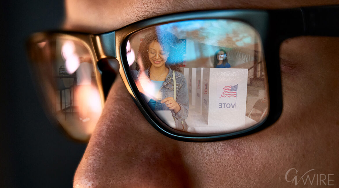 Voting Monitor Watching People Vote