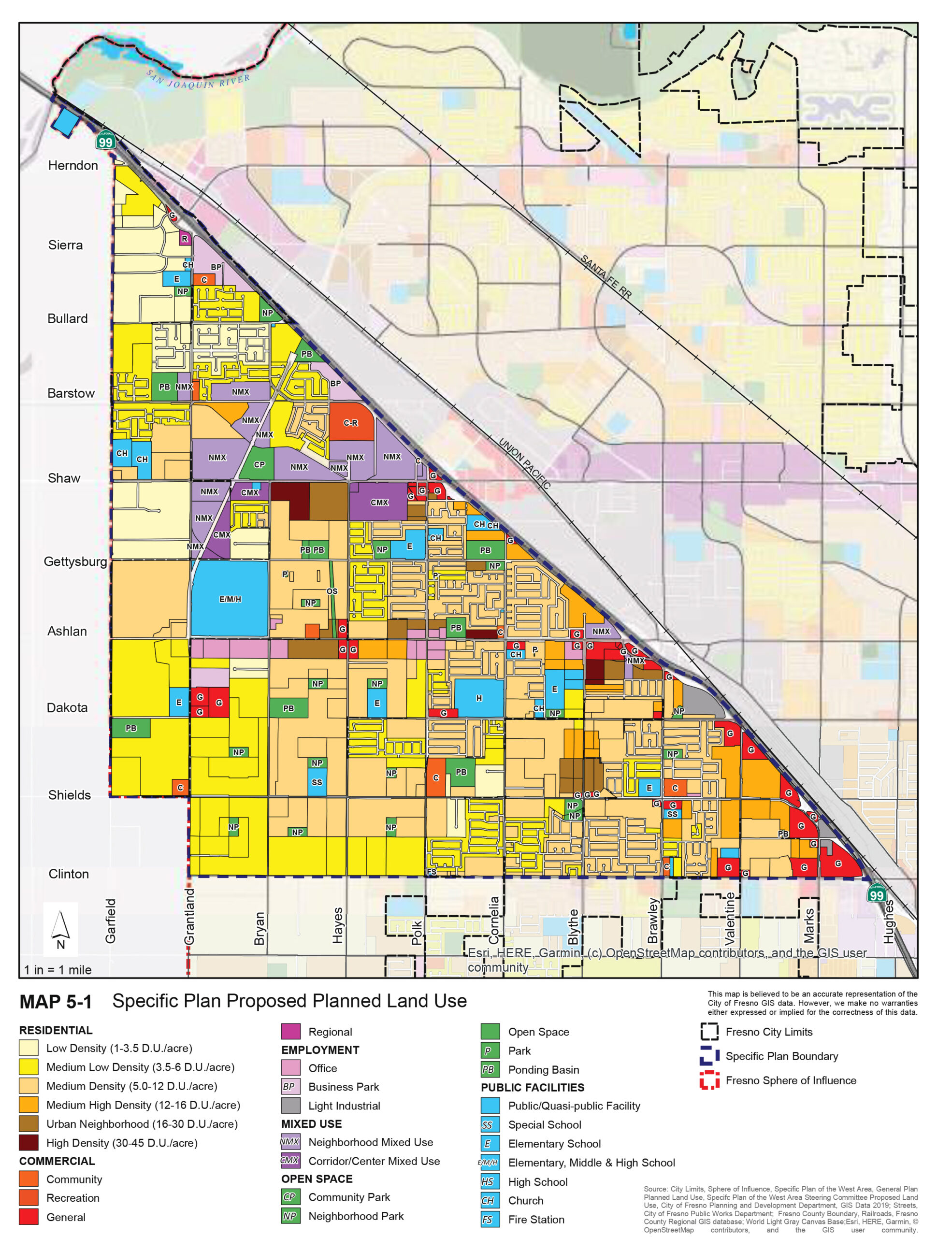 West Area Neighborhoods MAP 5-1 Specific Plan Proposed Planned Land Use