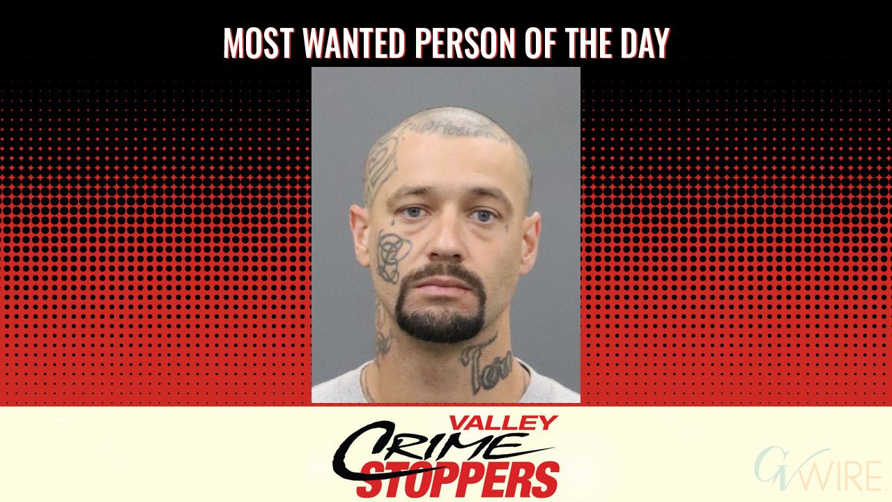 William Christopher Killingsworth is Valley Crime Stoppers' Most Wanted Person of the Day for Oct. 20, 2025. (Valley Crimes Stoppers)