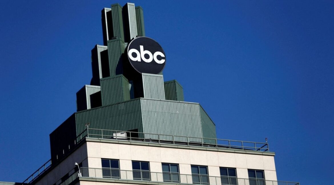 A logo for ABC is pictured atop a building in Burbank, California February 5, 2014. (Reuters File)