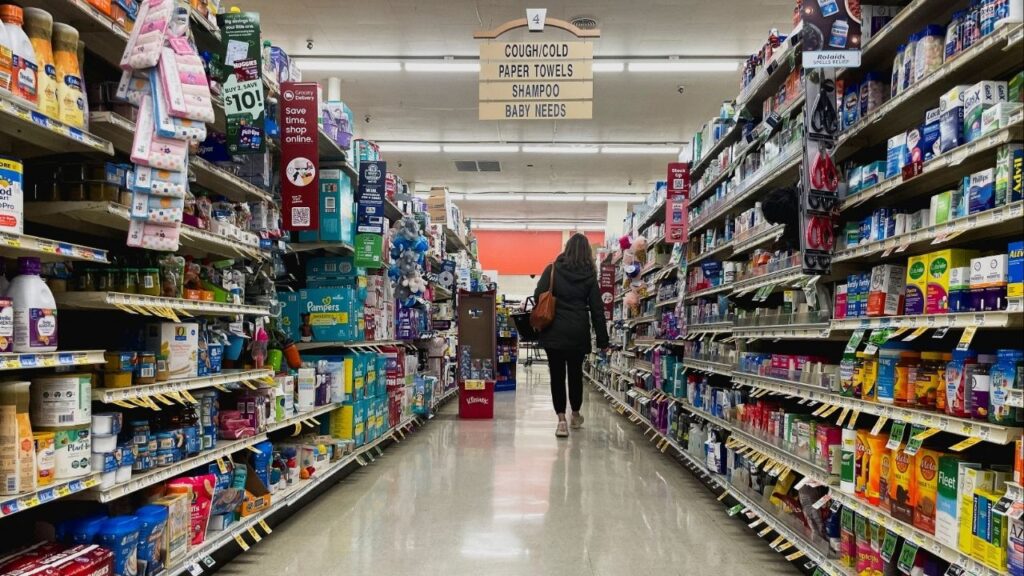 A shopper walks down an aisle in a supermarket in Seattle, Washington, U.S. December 10, 2024 (Reuters/David Ryder)