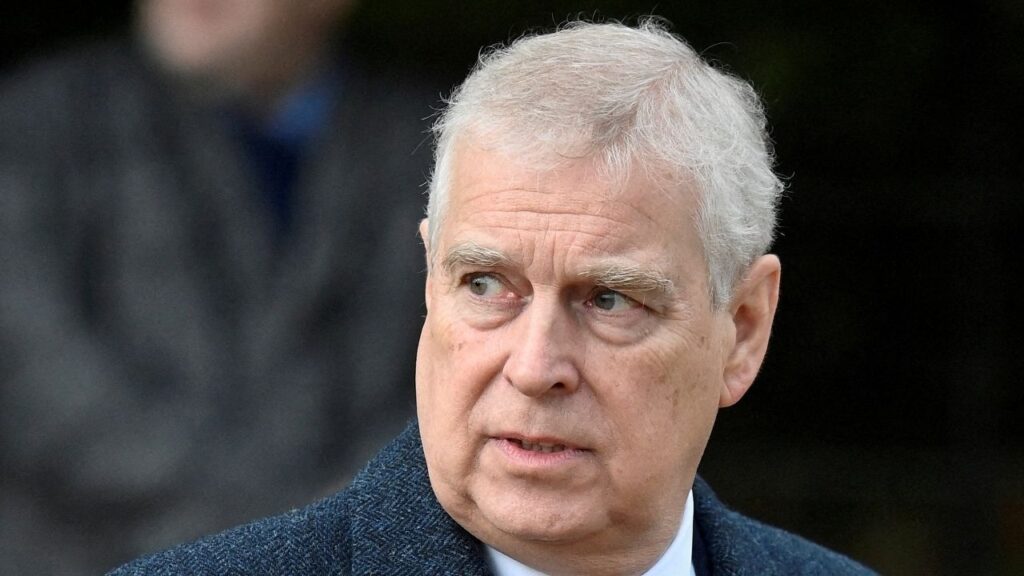 Britain's Prince Andrew, Duke of York attends the Royal Family's Christmas Day service at St. Mary Magdalene's church, as the Royals take residence at the Sandringham estate in eastern England, Britain December 25, 2022. (Reuters File)