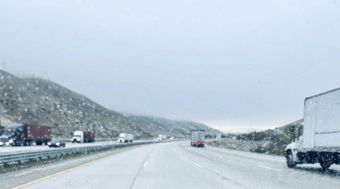 CHP warns of hazardous weather on the Grapevine I-5, urging drivers to slow down and take safety precautions. (CHP)