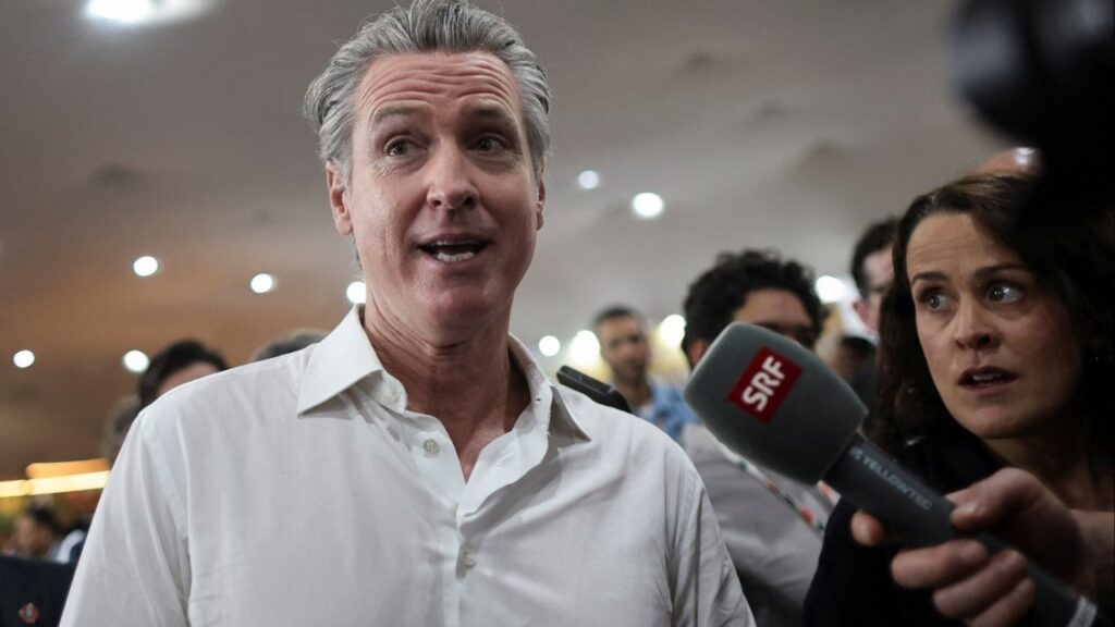 California Governor Gavin Newsom attends the UN Climate Change Conference (COP30), in Belem, Brazil, November 11, 2025. (Reuters/Adriano Machado)