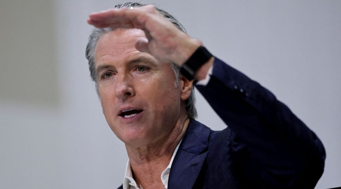 California Governor Gavin Newsom gestures as he attends a press conference, during the UN Climate Change Conference (COP30), in Belem, Brazil, November 11, 2025. (Reuters/Adriano Machado)