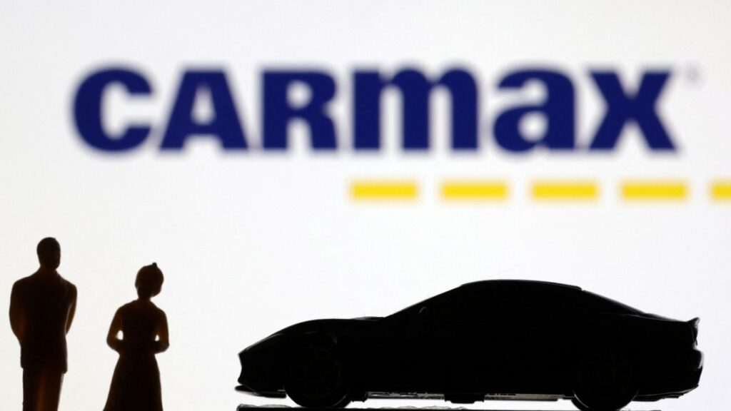 CarMax logo is seen in this illustration taken June 27, 2022. (Reuters/Dado Ruvic/Illustration)