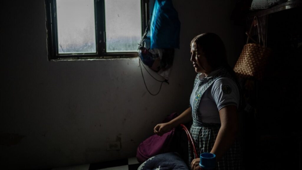 Cheila Carranza, 14, in her grandmother’s home, where she lives in one room with her mother and two siblings in Santa Marta, Colombia, Nov. 12, 2025. Colombia was a top U.S. ally in Latin America until the Trump administration began deadly strikes in international waters. Now, one family wants justice. (Federico Rios Escobar/The New York Times)