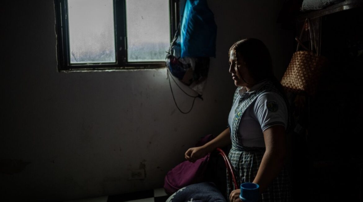 Cheila Carranza, 14, in her grandmother’s home, where she lives in one room with her mother and two siblings in Santa Marta, Colombia, Nov. 12, 2025. Colombia was a top U.S. ally in Latin America until the Trump administration began deadly strikes in international waters. Now, one family wants justice. (Federico Rios Escobar/The New York Times)