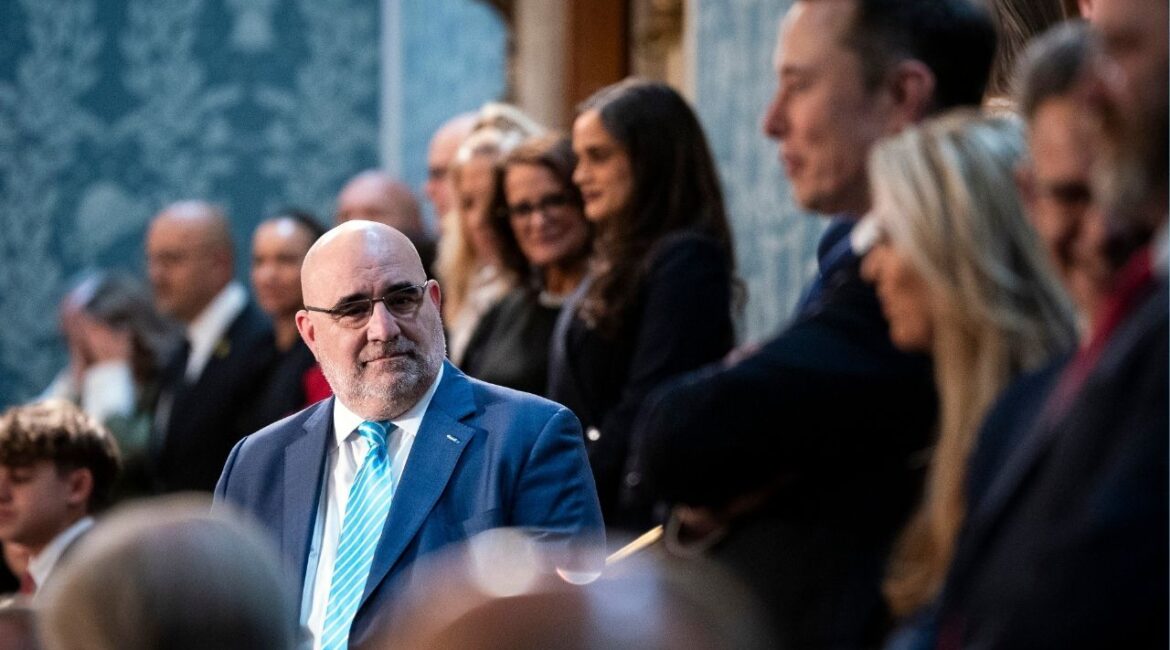 Chris LaCivita, one of President Donald Trump’s top advisers, arrives for the president’s address to a joint session of Congress at the Capitol in Washington on March 4, 2025. LaCivita’s consulting firm was paid more than $1.6 million to advise a conservative Albanian opposition party on its strategy for parliamentary elections in May. (Haiyun Jiang/The New York Times)