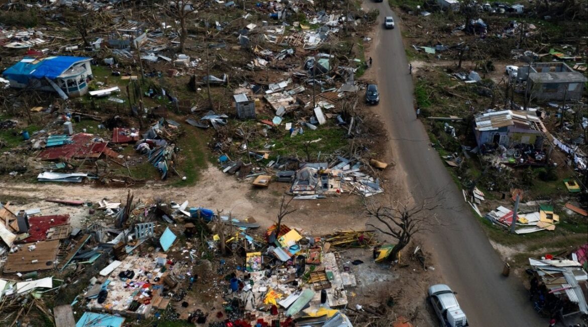 Devastation in the aftermath of Hurricane Melissa in Whitehouse, part of Westmoreland Parish, Jamaica, on Nov. 4, 2025. Two weeks after Hurricane Melissa wrecked western Jamaica, officials are beginning to grapple with the challenge of trying to find housing for thousands of families. (Erin Schaff/The New York Times)