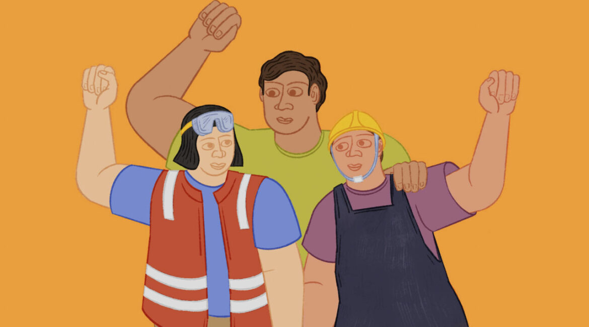 Illustration of Immigrant workers in the United States