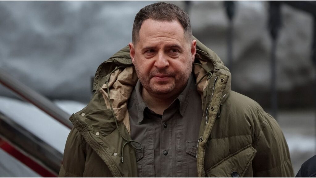 Head of the Presidential Office Andriy Yermak looks on, amid Russia's attack on Ukraine, in Kyiv, Ukraine January 22, 2024. (Reuters File)