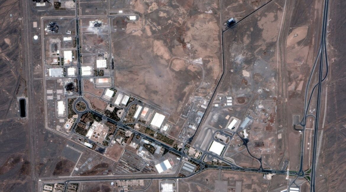 In an image provided by Maxar Technologies, the Natanz nuclear enrichment site in central Iran on June 22, 2025 after American airstrikes. Iran said on Nov. 20 that it was withdrawing from an agreement to allow a resumption of international inspections of its nuclear sites. (Satellite image ©2025 Maxar Technologies via The New York Times)