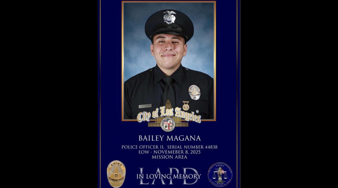 LAPD Officer Bailey Magana was killed early Saturday, Nov. 8, 2025, in an off-duty traffic crash in Santa Clarita, the department said. (LAPD)
