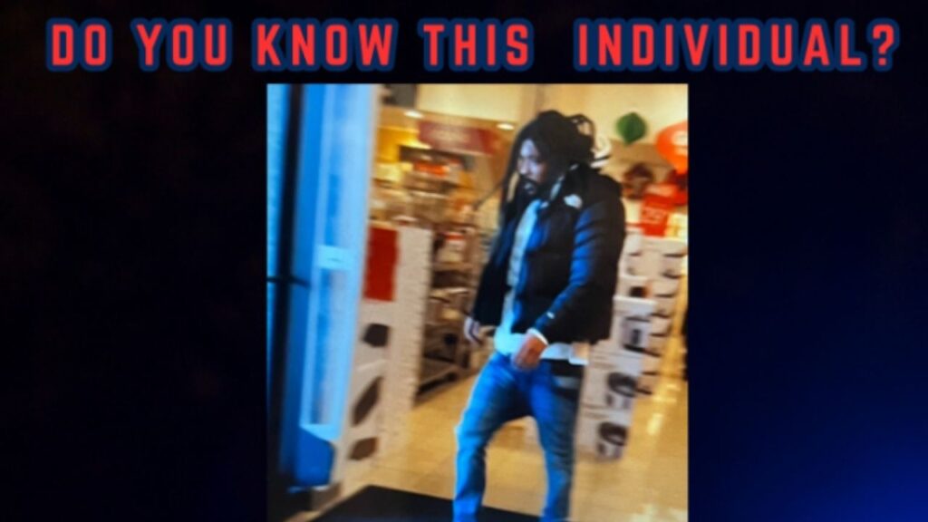 Merced Police are asking for the public’s help identifying a man suspected in a strong-arm robbery at the Shoe Palace in the Merced Mall on Tuesday, Nov. 18, 2025. (Merced PD)