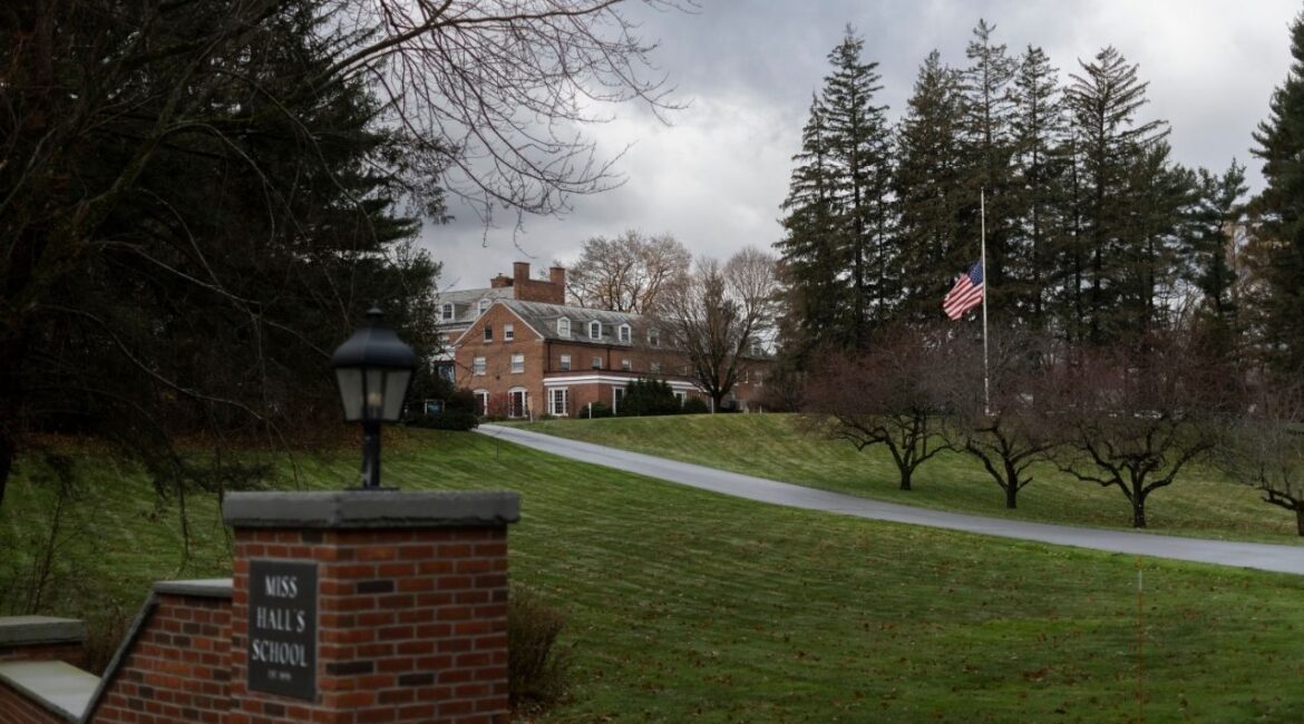 Miss Hall’s School campus in Pittsfield, Mass., Nov. 16, 2025. Administrators at Miss Hall’s School apologized to students and alumna for sexual misconduct by teachers and staff that was documented in an investigative report. (David Degner/The New York Times)