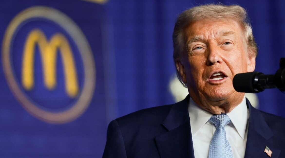 President Donald Trump delivers remarks at the McDonald's Impact Summit at the Westin Hotel in Washington, D.C., U.S., November 17, 2025. (Reuters/Evelyn Hockstein)