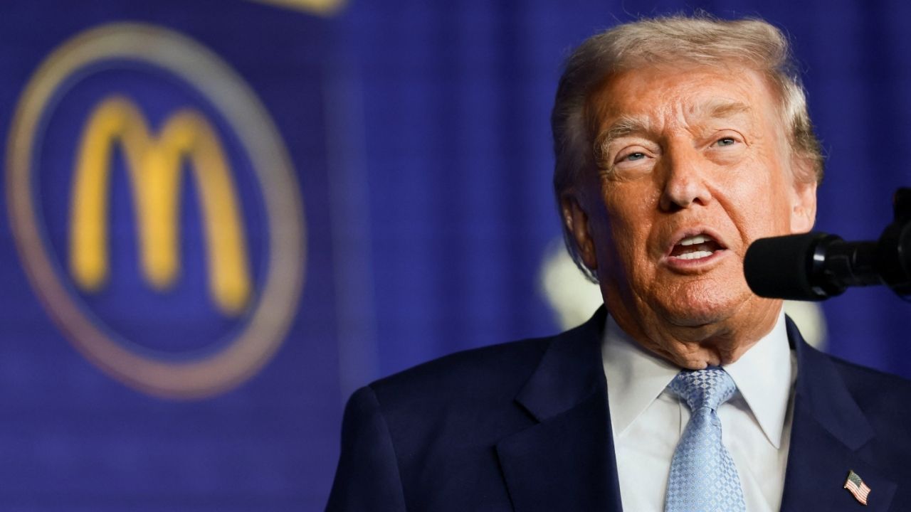 President Donald Trump delivers remarks at the McDonald's Impact Summit at the Westin Hotel in Washington, D.C., U.S., November 17, 2025. (Reuters/Evelyn Hockstein)