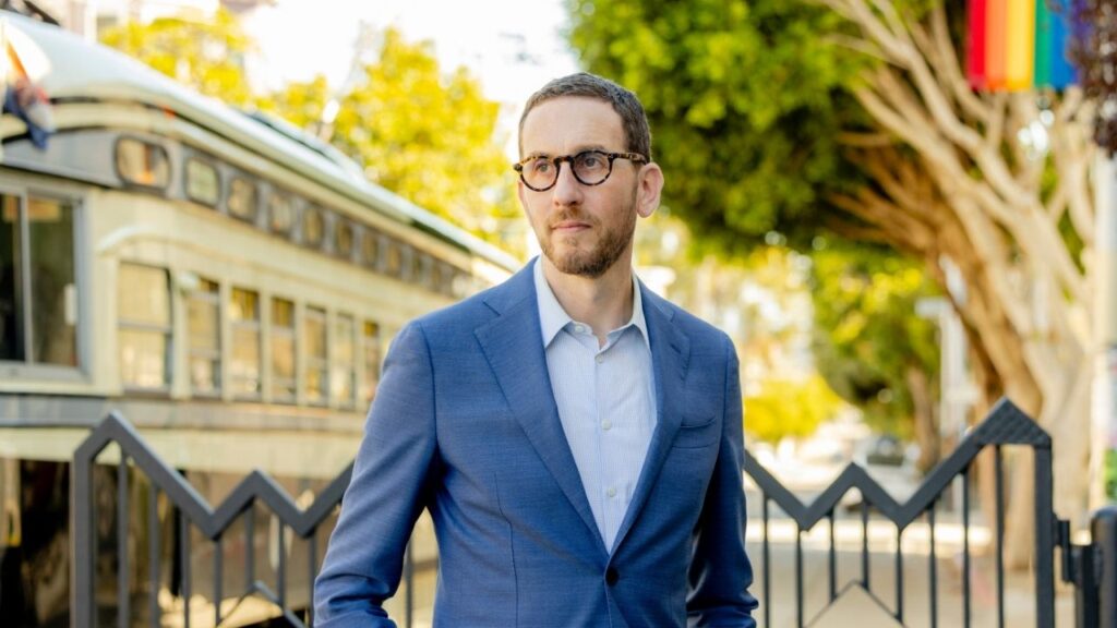 Scott Wiener, a Democratic state senator, in San Francisco, Oct. 20, 2025. Wiener decided in October that he would enter the primary race even if Rep. Nancy Pelosi (D-Calif.) ran for re-election. (Cayce Clifford/The New York Times)