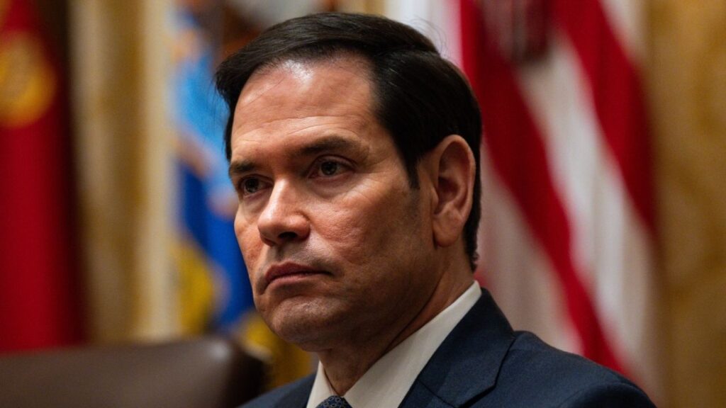 Secretary of State Marco Rubio participates in a bilateral luncheon that President Donald Trump held for Prime Minister Viktor Orban of Hungary, in the Cabinet Room of the White House in Washington, Nov. 7, 2025. A Democratic senator has criticized Secretary of State Marco Rubio for paying $7.5 million to the government of Equatorial Guinea to agree to take deportees from the United States who are not its citizens. (Tierney L. Cross/The New York Times)