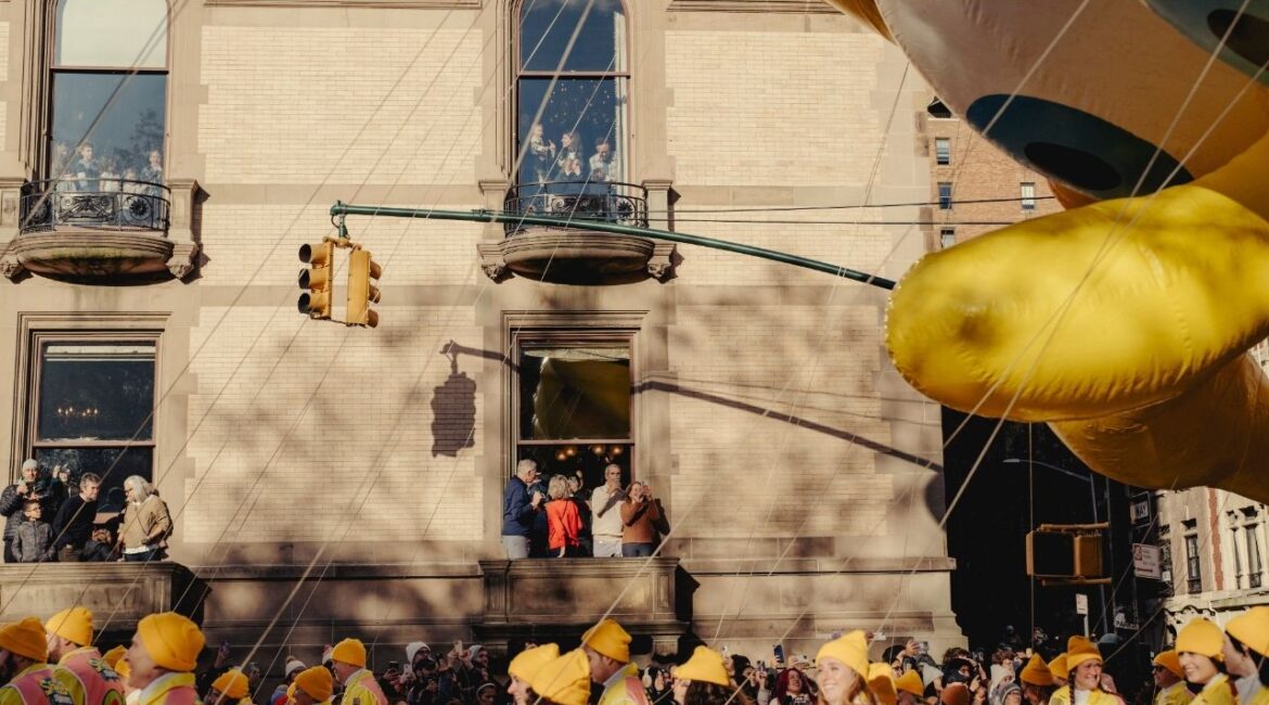 The Macy’s Thanksgiving Day Parade in New York, Nov. 23, 2023. The 99th edition of the New York parade will feature performances from Cynthia Erivo and Busta Rhymes, as well as dozens of floats and balloons. (Amir Hamja/The New York Times)